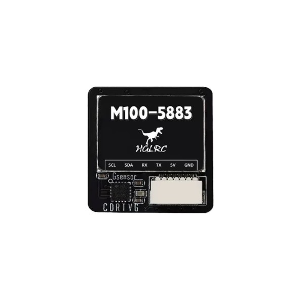 Original HGLRC M100-5883 GPS Module With Ceramic Antenna On-board LED Indicators 21x21mm for RC Airplane Long Range Drone Parts